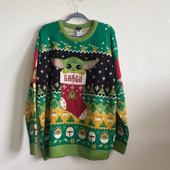 Star Wars:
Away on A Razorcrest Baby Yoda/Grogu Christmas Sweater NWT 3xl size - Picture 4 of 14